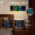 16インチ 大画面デジタル壁掛け時計 リモコン付き デュアルアラーム 8色RGB 温度表示 自動調光 壁掛け&置き型対応 リビング・寝室・オフィス用 年配の方や両親への誕生日プレゼントに最適 USB給電式 アダプター付属