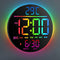 25cm(10インチ)大画面LEDデジタル壁掛け時計 リモコン付き RGB&単色表示 自動調光 アラーム カウントダウンタイマー ストップウォッチ 温度計 曜日・日付表示 秒表示 寝室・リビング・オフィス・教室・ジム用